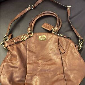 Coach Madison Leather Lindsey Satchel handbag
